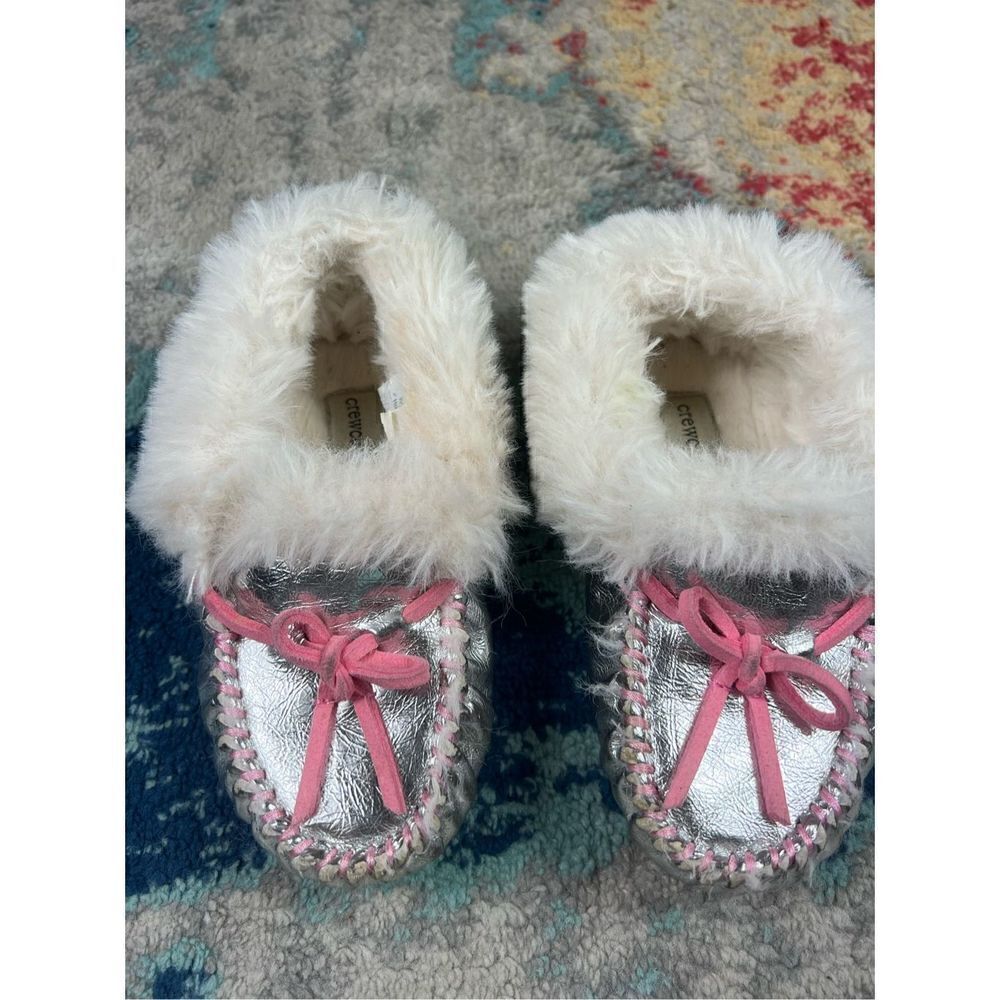 Crewcuts Girls Silver House Shoes Size 9/10
